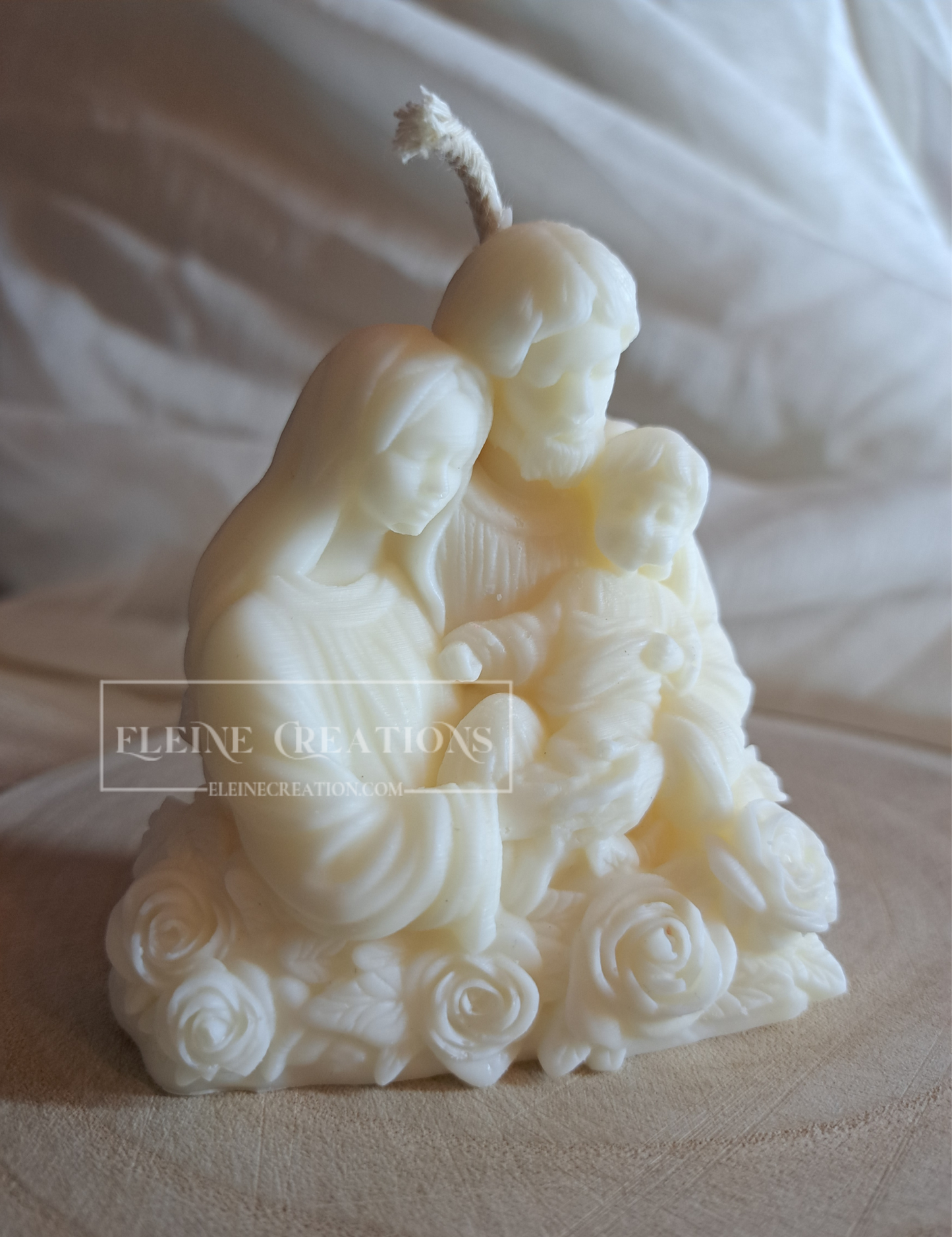 ✨ Candela “La Sacra Famiglia” – Latte e Miele