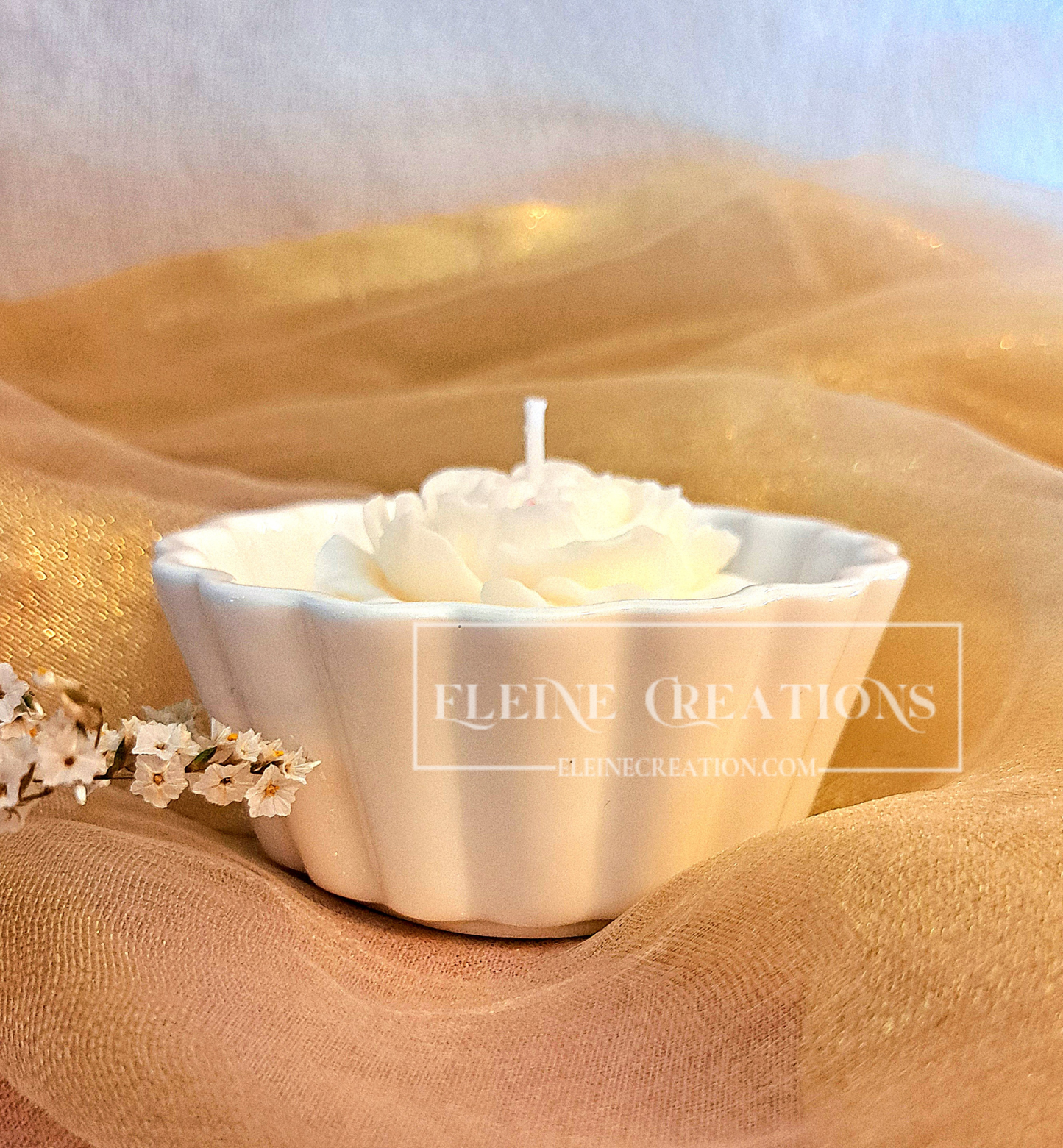 🤍🌹 Candela “Petalo di Luce” – Edizione Invernale