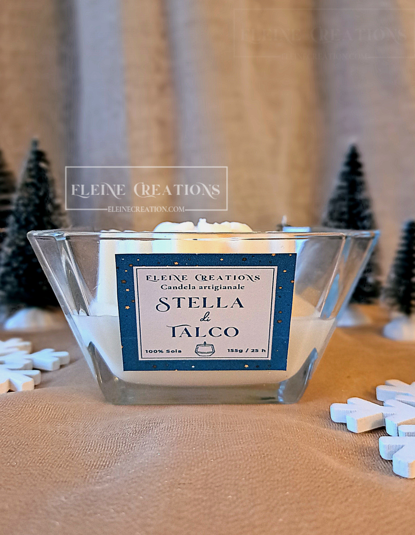 ✨ Candela “Stella di Talco” – Edizione Invernale